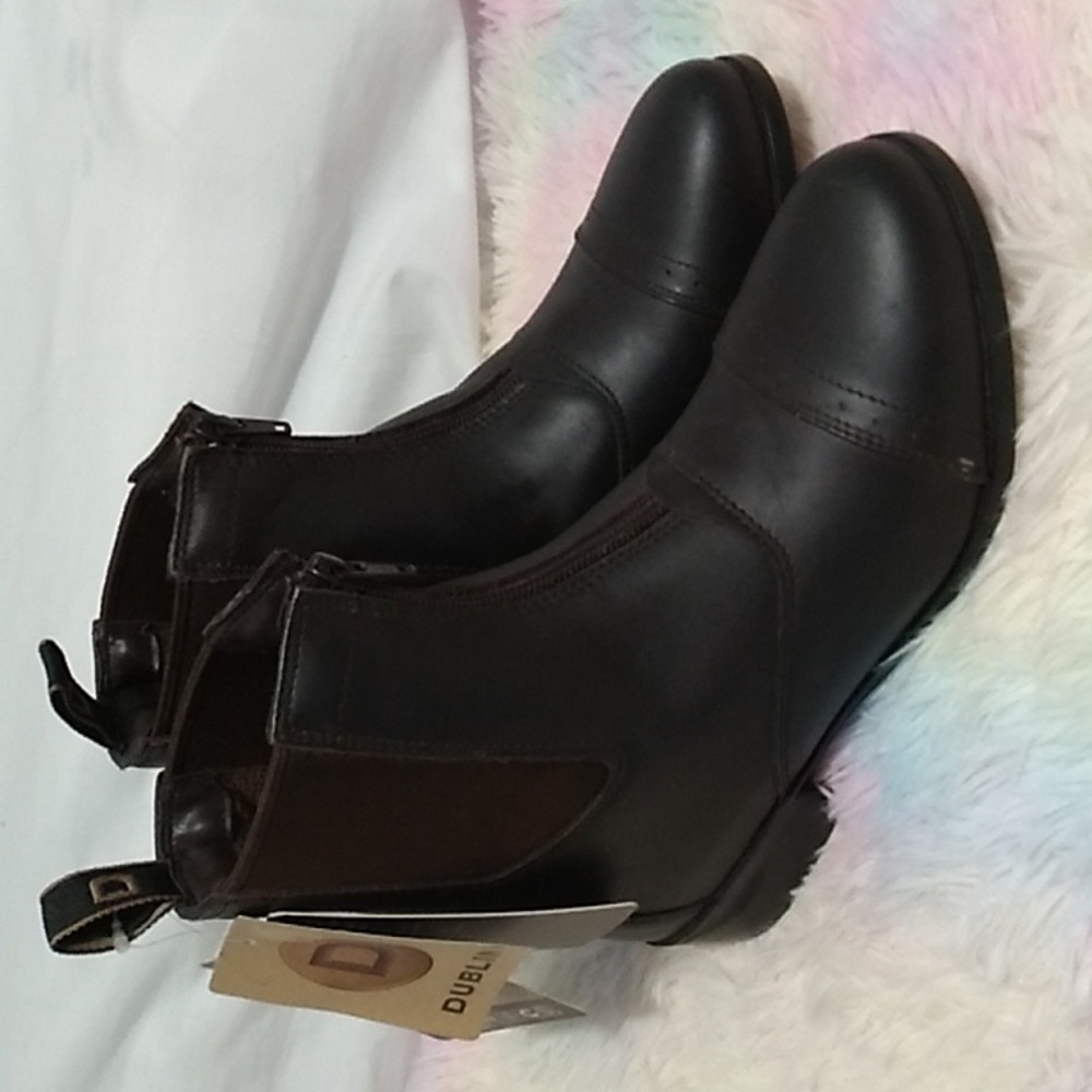 (#333) SALE! NWT Dublin Leather Rider Comfort System Front Zipper Boots Sz.6